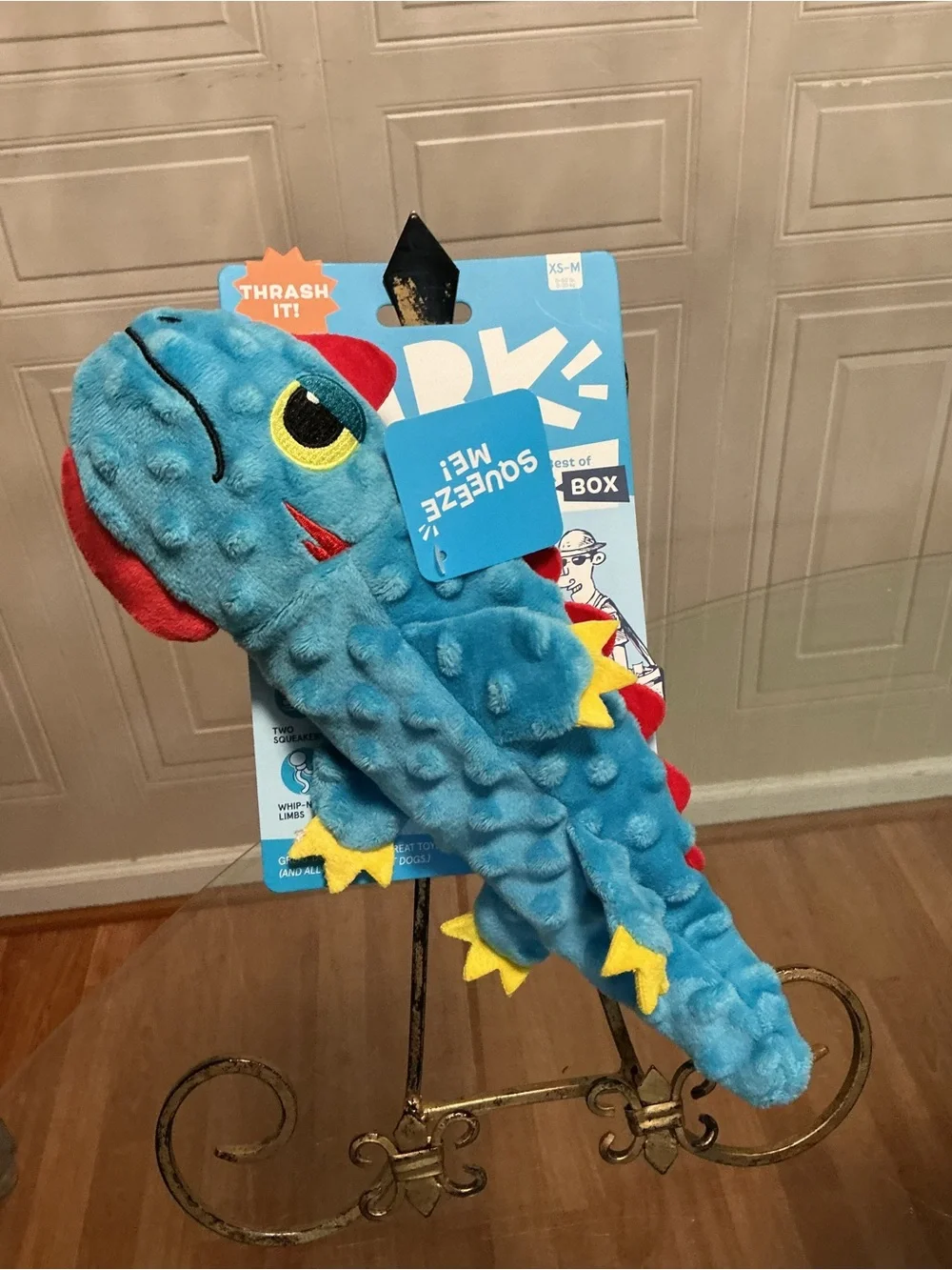 Bark Box IZZY LIZZY Galapagos Plush Clinker & Squeak  Dog Toy -12”